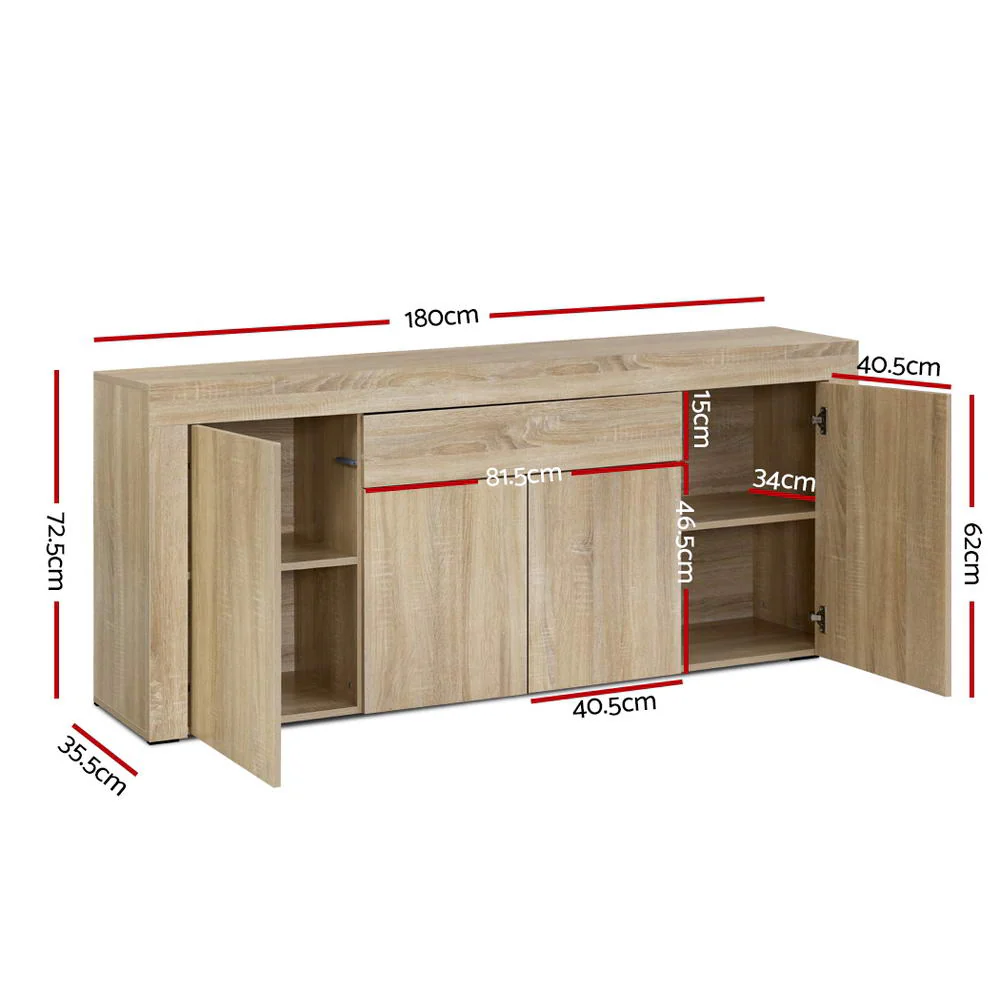 Artiss Buffet Sideboard - DANA Oak - Image 4