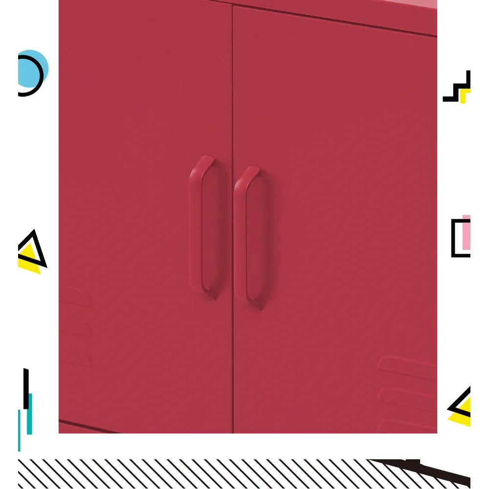 Artiss Buffet Sideboard Metal Cabinet - BASE Pink - Image 5