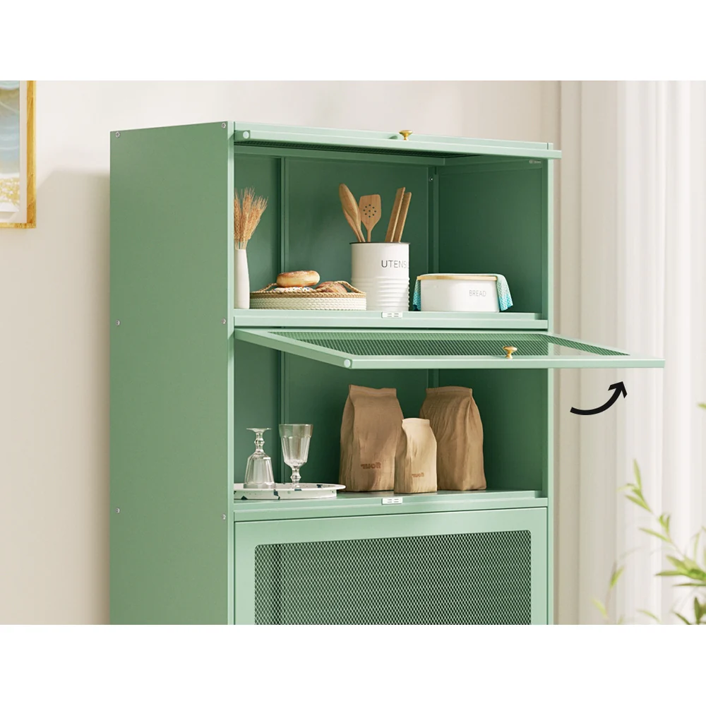 Artiss Buffet Sideboard Metal Cabinet - ELIA Green - Image 6