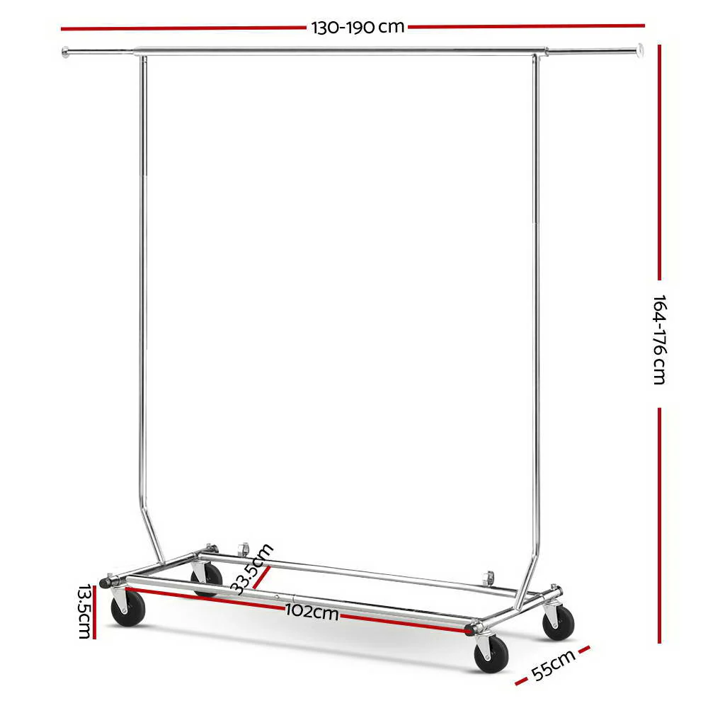 Artiss Clothes Rack Airer Rail Coat Stand Adjustable Hanger - Image 2
