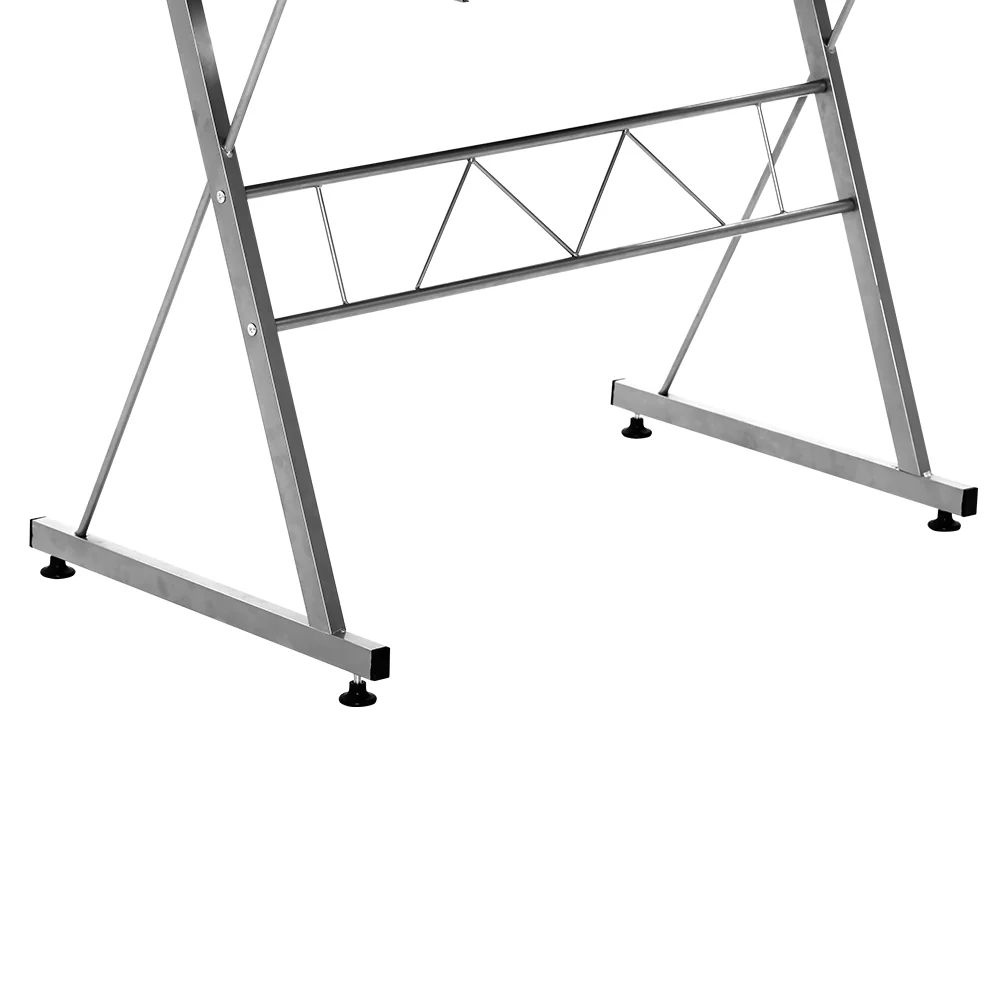 Artiss Computer Desk L-Shape Keyboard Tray Shelf White - Image 7