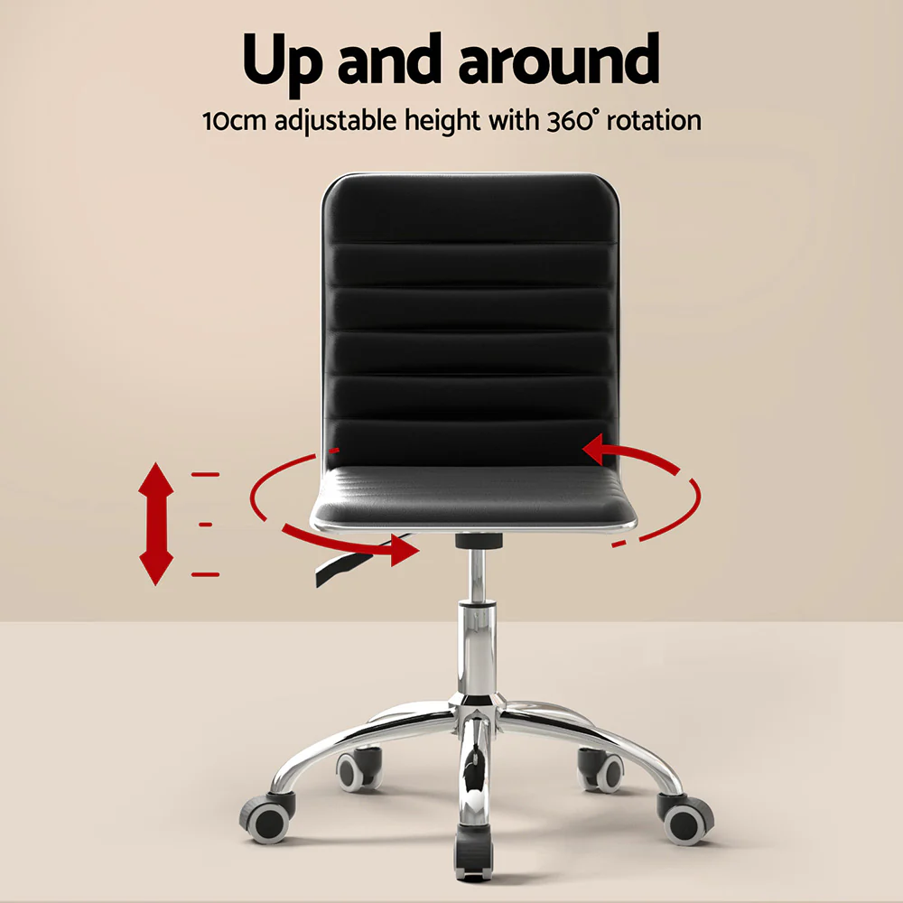 Artiss Computer Desk Office Chair Set Desks with Keyboard Shelf Try Black - Image 6