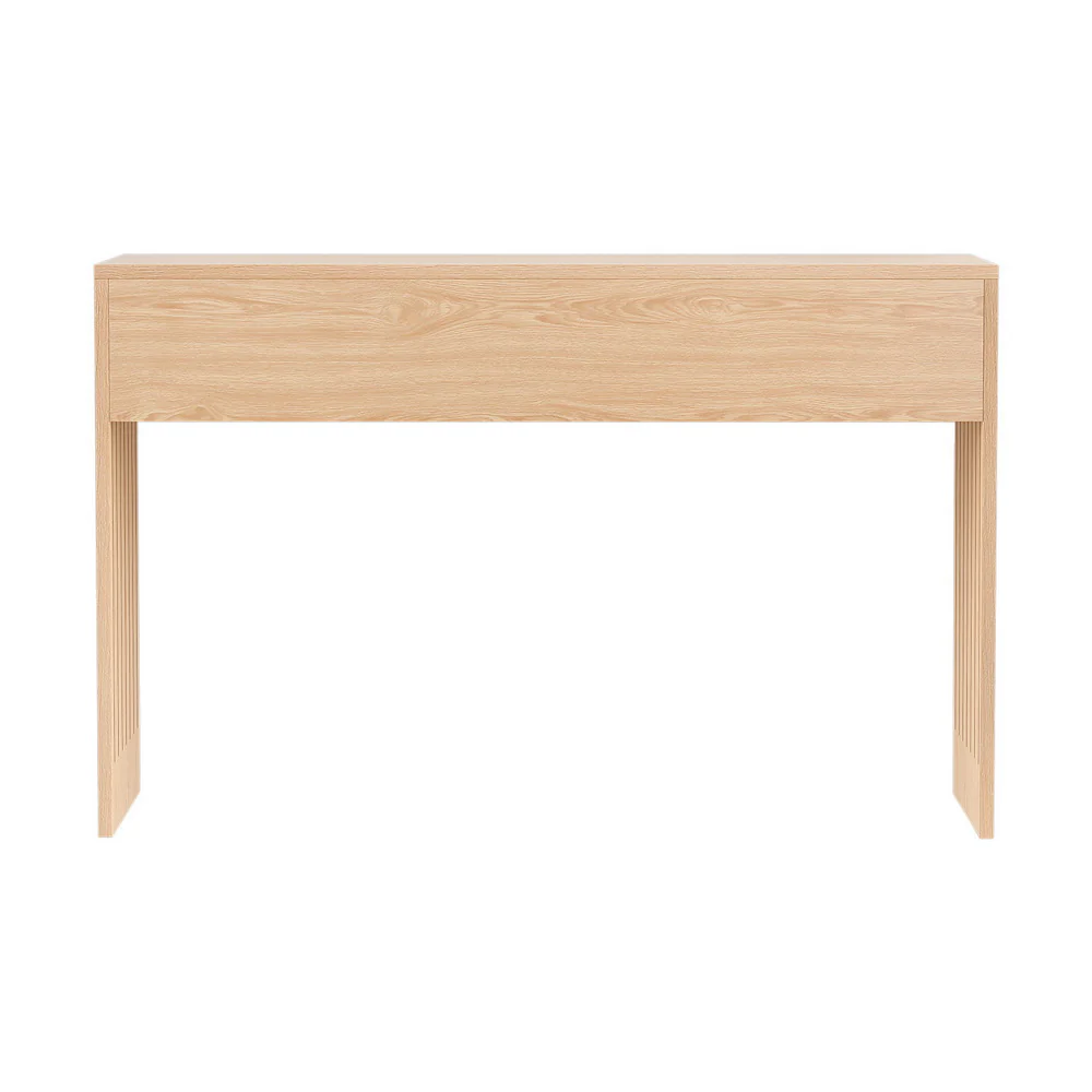 Artiss Console Table Hallway Fluted 120CM Pine - Image 5