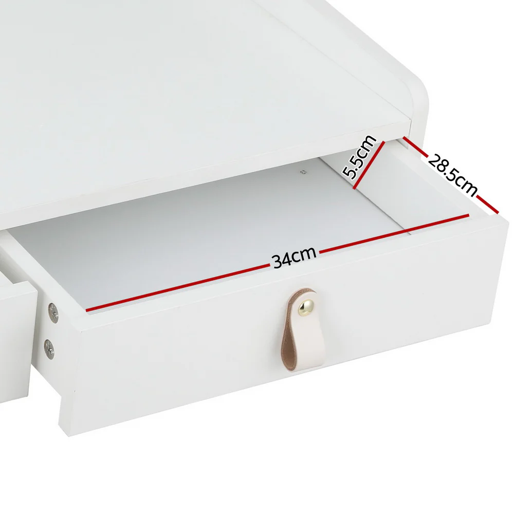 Artiss Dressing Table Floating LED White Daphne - Image 3
