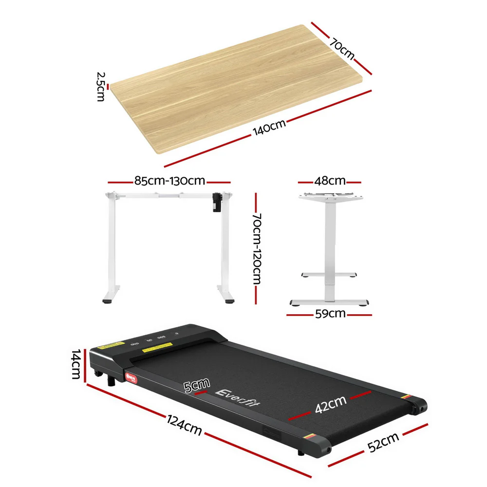 Artiss Electric Treadmill with 140cm Automatic Standing Desk Walking Pad 400mm - Image 2