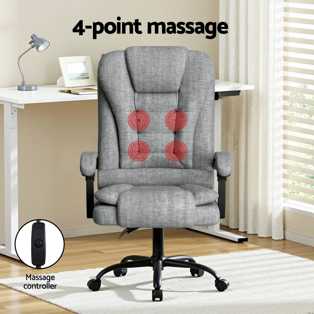 Artiss Executive Office Chair 4-Point Massage Adjustable Ergonomic Recline Back - Image 4