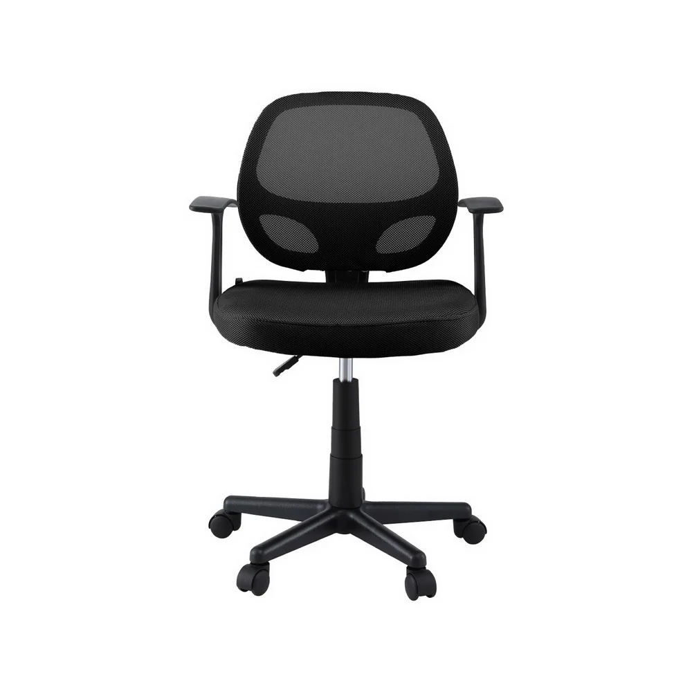 Artiss Mesh Office Chair Computer Gaming Desk Chairs Work Study Mid Back Black - Image 3