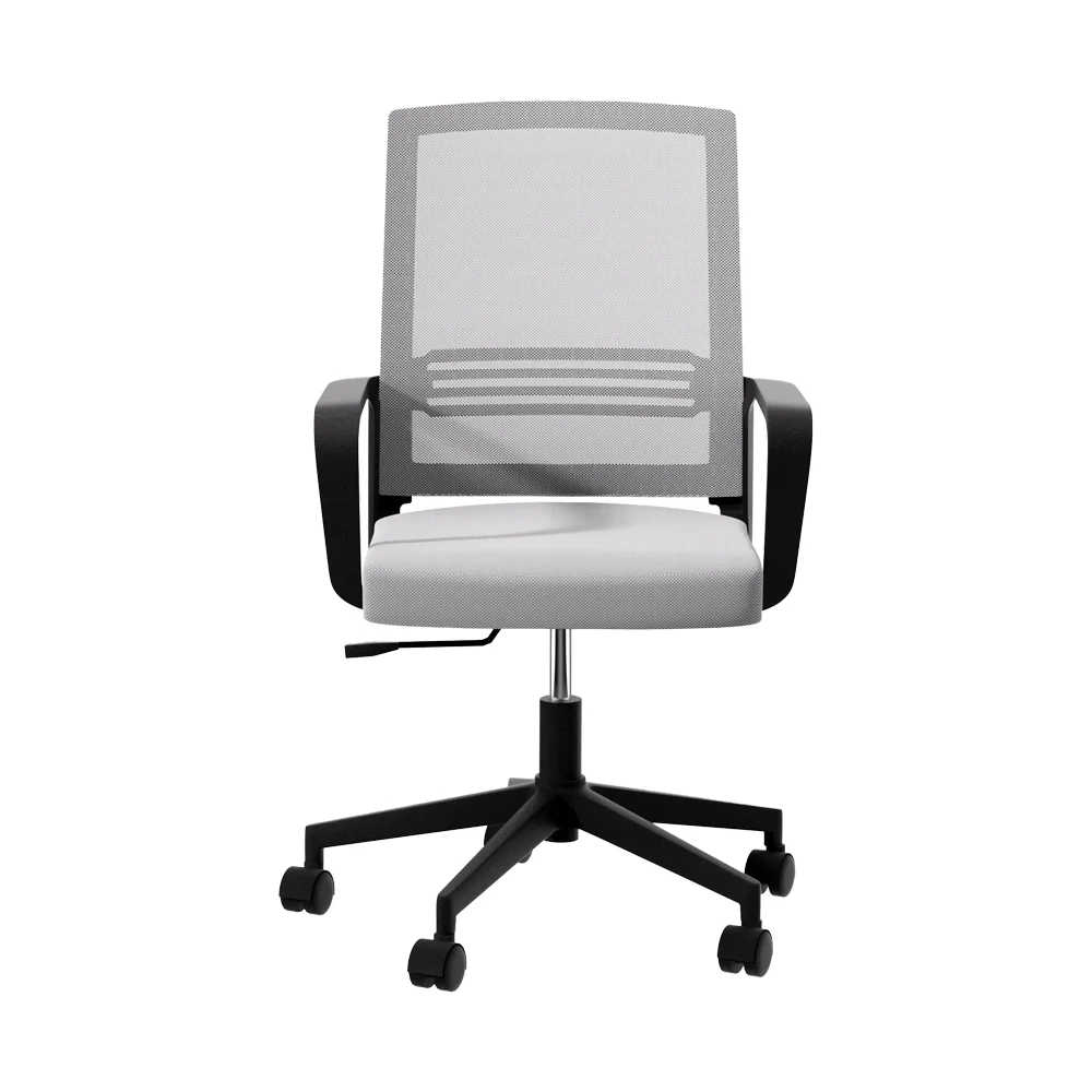Artiss Mesh Office Chair Computer Gaming Desk Chairs Work Study Mid Back Grey - Image 3