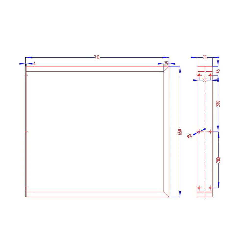 Artiss Metal Table Legs DIY Rectangular 71X65CM Set of 2 - Image 2