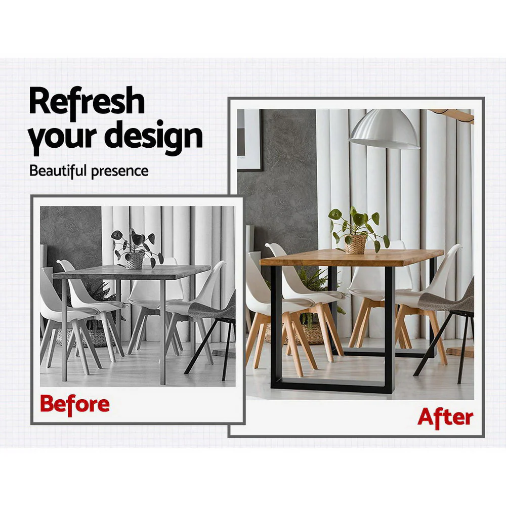 Artiss Metal Table Legs DIY Rectangular 71X65CM Set of 2 - Image 4