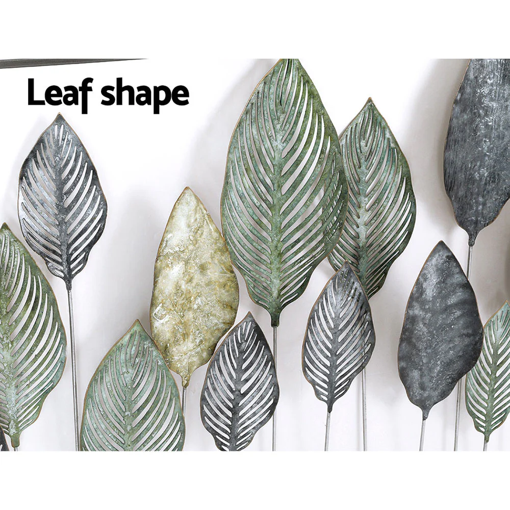 Artiss Metal Wall Art Hanging Sculpture Home Decor Leaf Tree of Life Framed - Image 5
