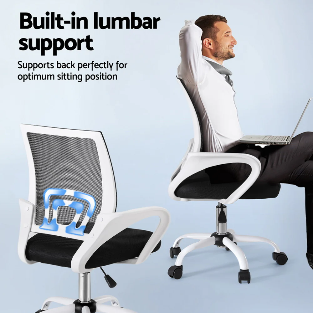 Artiss Office Chair Mesh Computer Gaming Desk Chairs Work Study Mid Back - Image 5