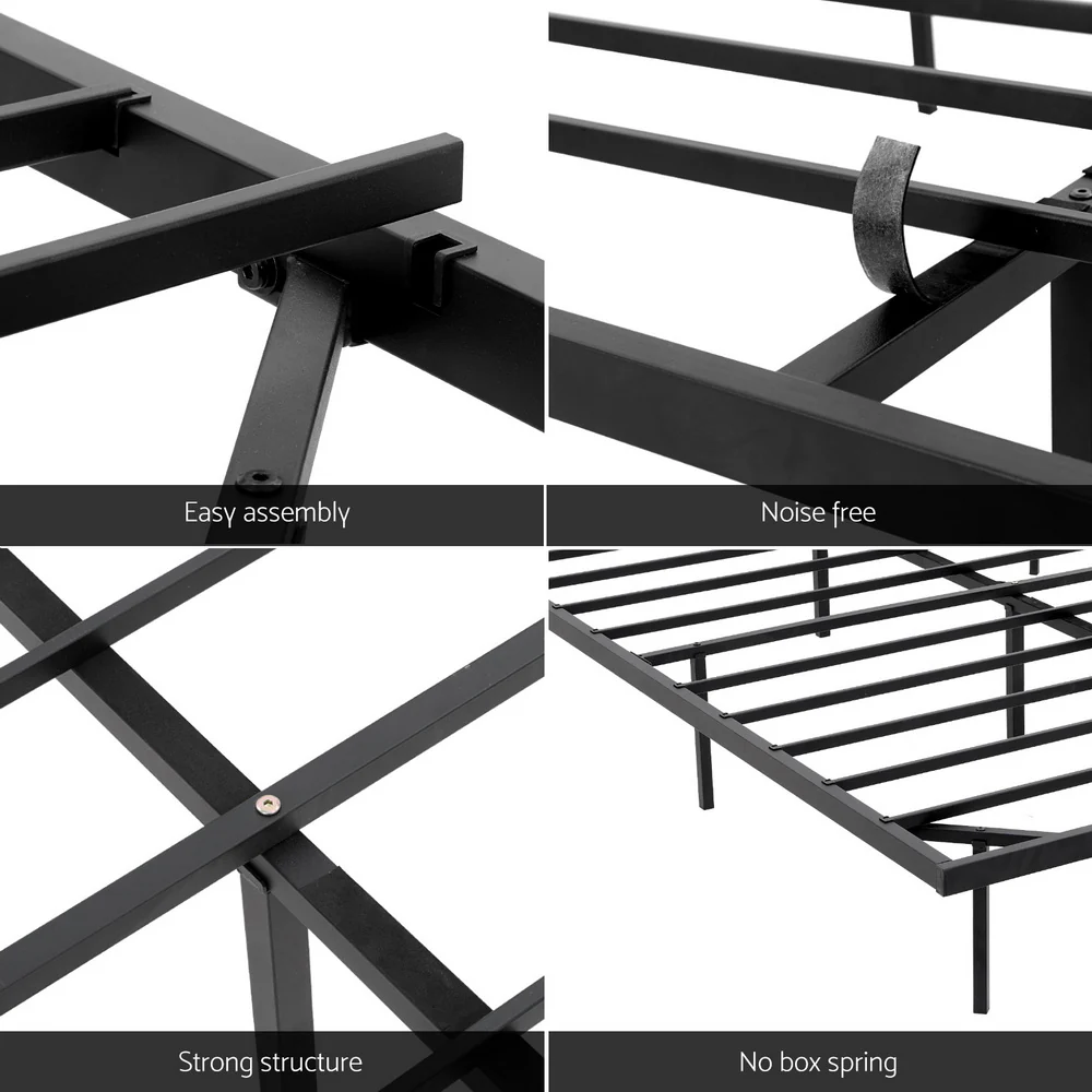 Artiss Queen Bed Frame,Floating Metal Bed Frame with Smart LED Lights - Sturdy Metal Platform Bed Base, Silent Design, Tool-Free Assembly, 300KG Capacity for Home/Hotel/Master Bedroom? - Image 6