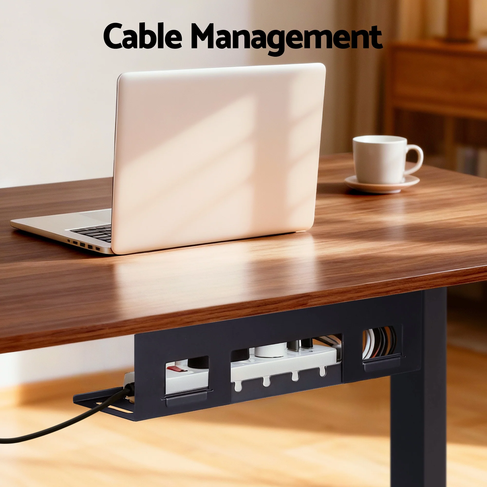 Artiss Standing Desk Motorised Dual Motor Electric Walnut 140CM - Image 5