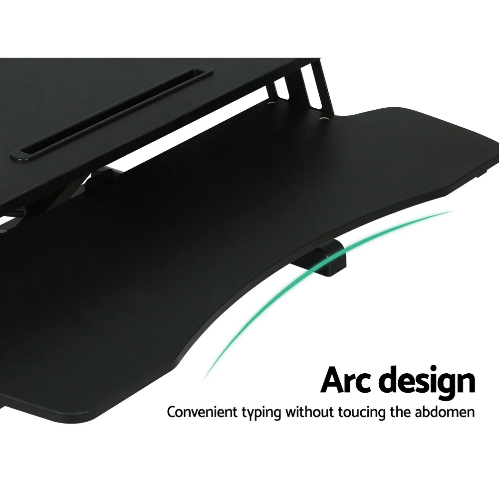 Artiss Standing Desk Riser Height Adjustable Black 80CM - Image 6