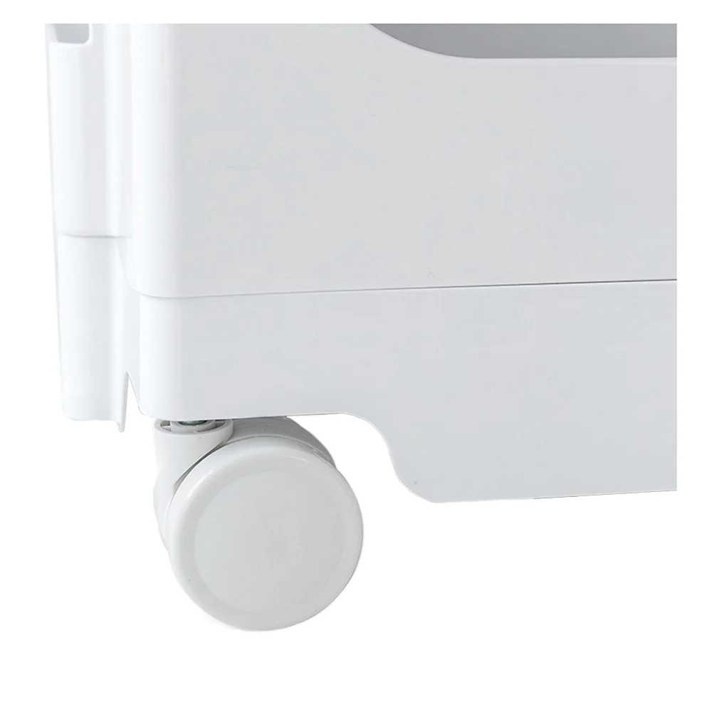 Artiss Storage Trolley Cart Bedside Table 5 Tier White - Image 3