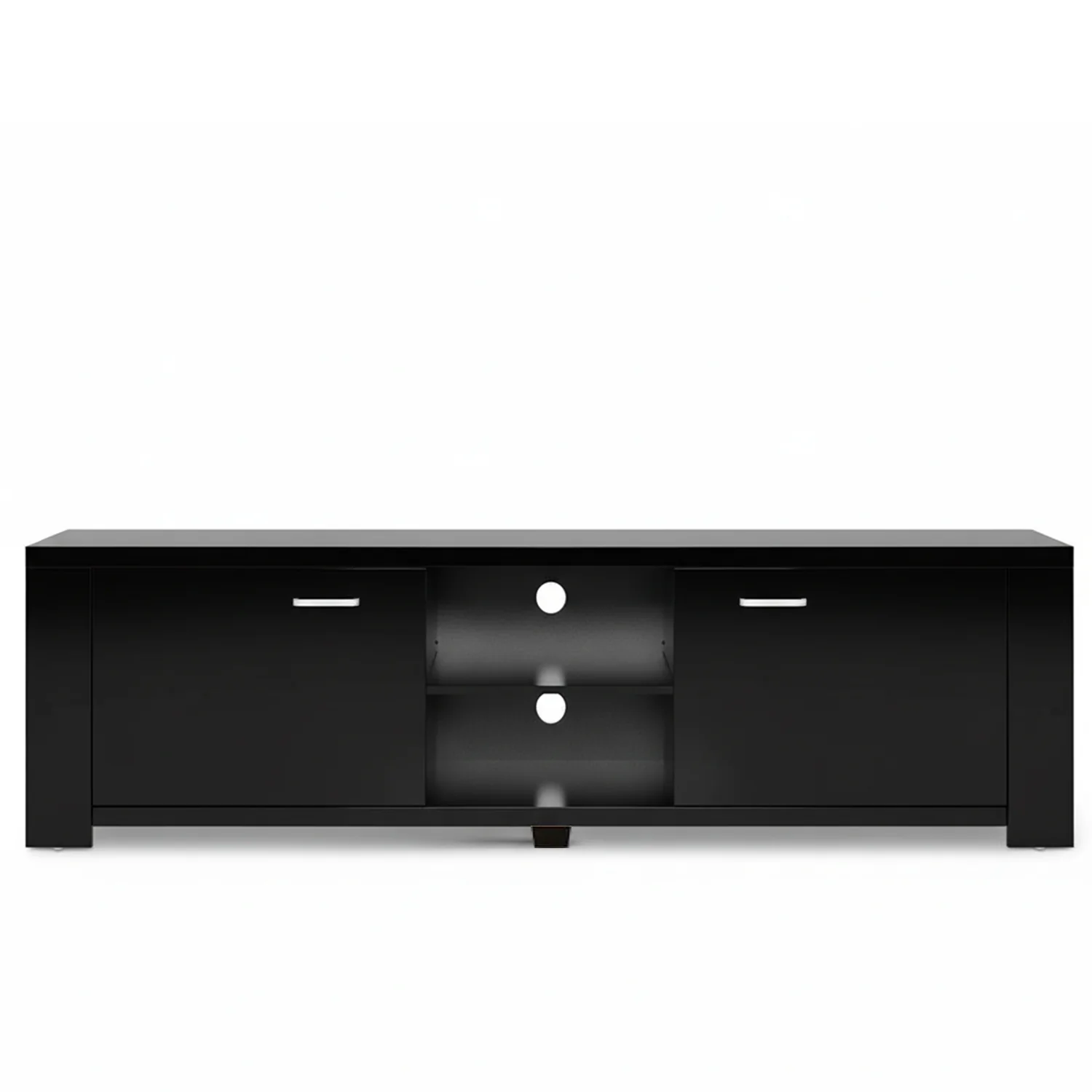 Artiss TV Cabinet Entertainment Unit 160cm Black Maxi - Image 4