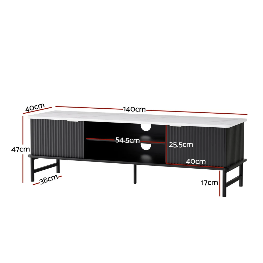 Artiss TV Cabinet Entertainment Unit Stand Storage 140CM - Image 4