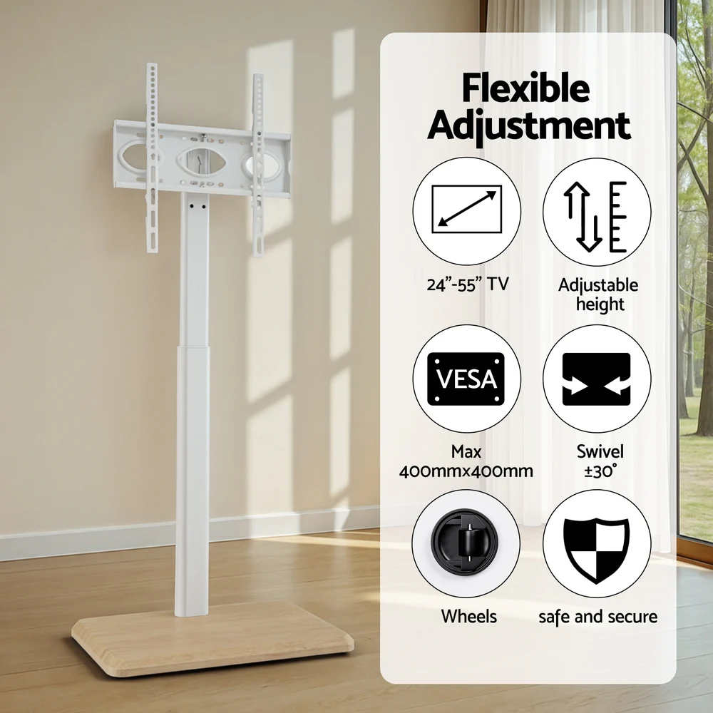 Artiss TV Stand 24-55" Swivel Height Adjustable Floor Mount for TVs - Image 5