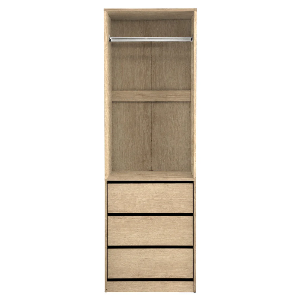 Artiss Wardrobe Clothes Closet Storage Organizer Pine - Image 4
