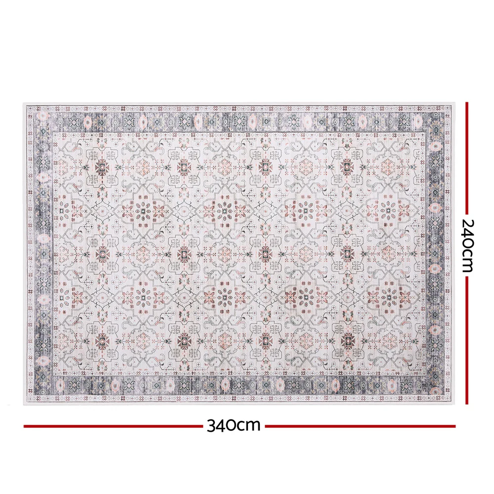Artiss Washable Floor Rug 240X340cm Large Area Rug Modern Living Room Carpet - Image 2