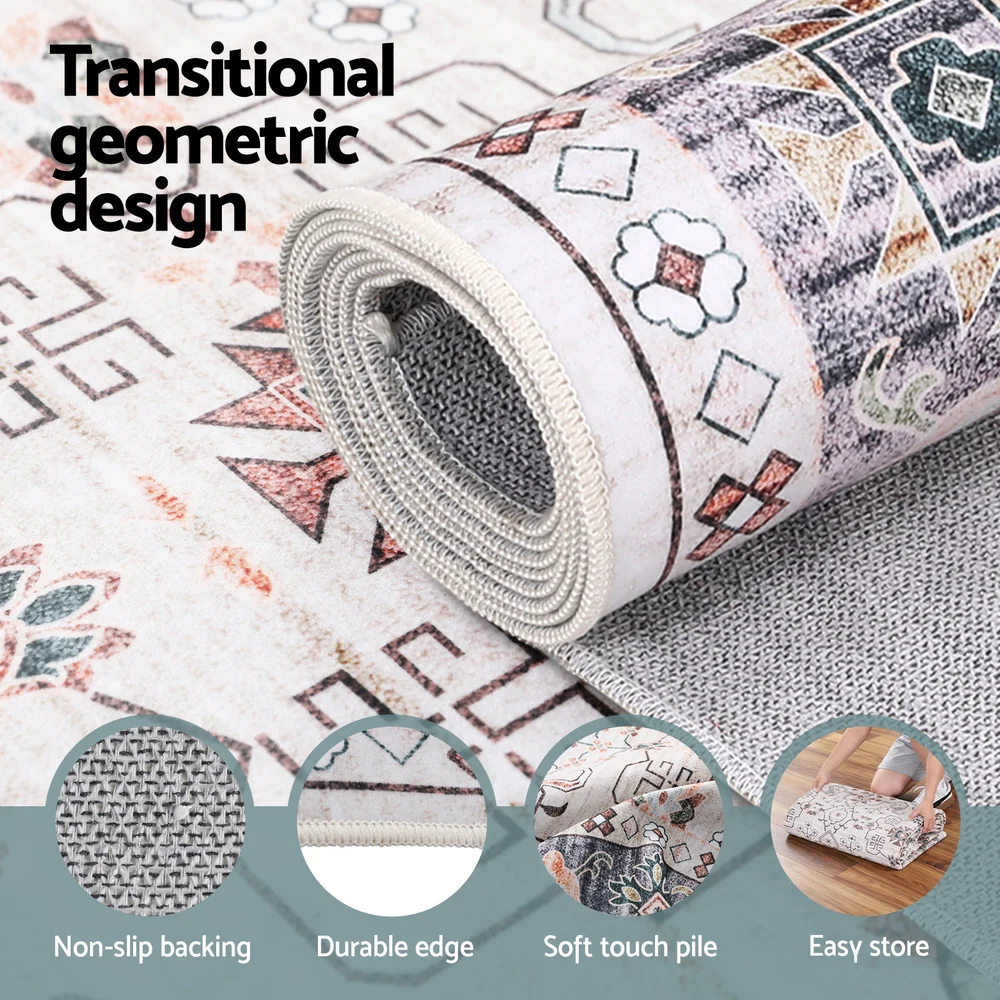Artiss Washable Floor Rug 240X340cm Large Area Rug Modern Living Room Carpet - Image 4