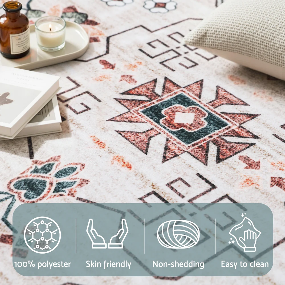 Artiss Washable Floor Rug 240X340cm Large Area Rug Modern Living Room Carpet - Image 6