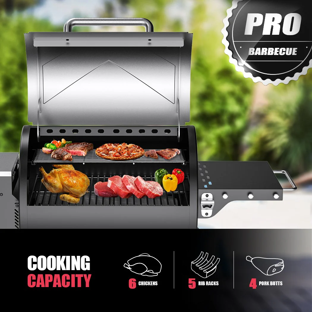 Asmoke AS500N-2 WOOD PELLET GRILL SILVER - Image 6
