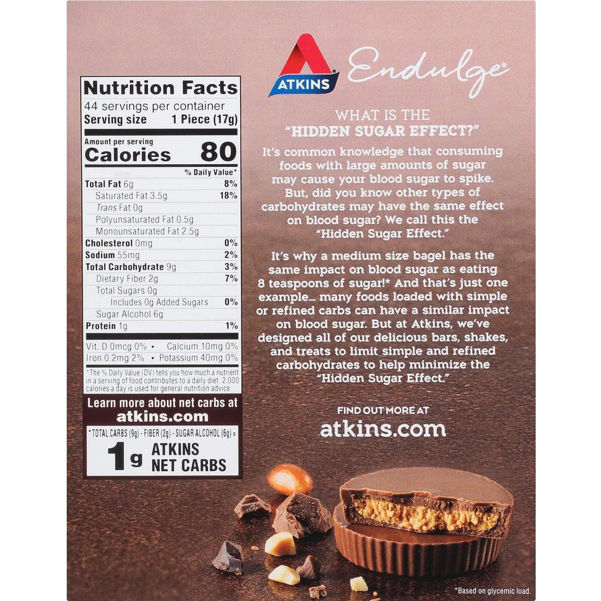 Atkins Peanut Butter Cups 10x17g x6