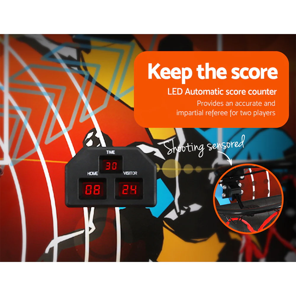 Basketball Arcade Game Electronic Scorer 8 Games Double Shoot Black - Image 7