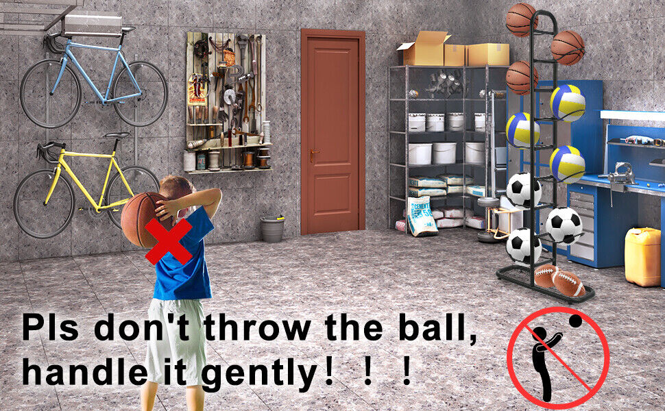 Basketball Soccer Storage Rack Sport Ball Organizer Ball Holder Display Stand - Image 8