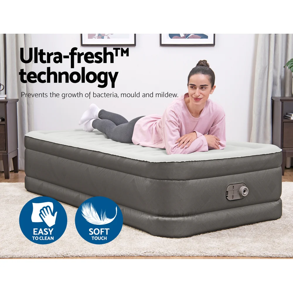 Bestway Air Mattress Single Inflatable Bed 46cm Airbed Grey - Image 7
