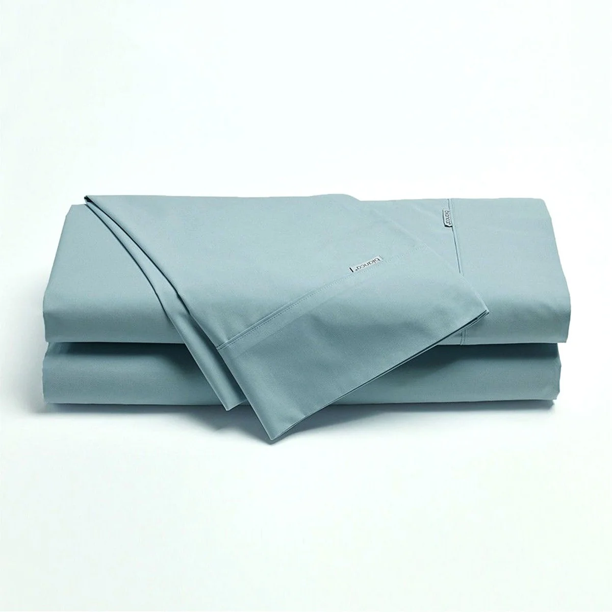Bianca Heston Cotton Percale Sheet Set Steel Blue Long Single