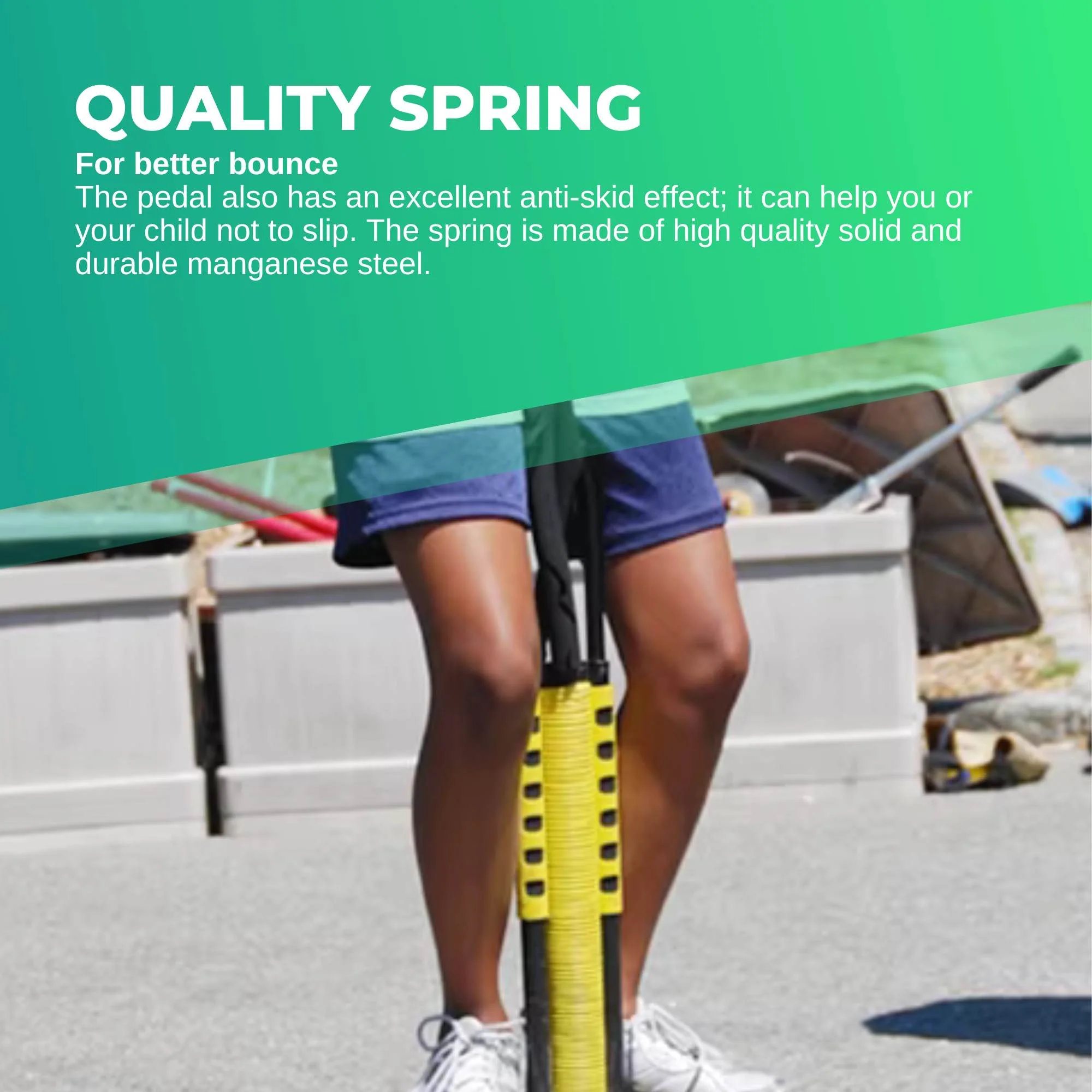 Black and Yellow Pogo Stick - Children's Large Jumping Jackhammer Toy - Image 9
