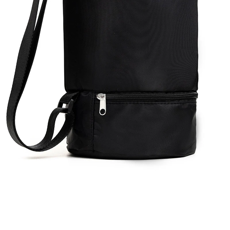 Black Durable Yoga Mat Carry Bag – Multi-Functional Fitness Backpack with Wet Pocket(Mugs are filming props, not included) - Image 3