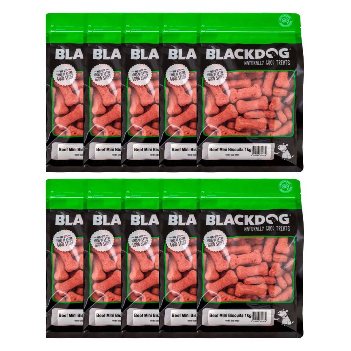 Blackdog Mini Beef Biscuits 1kg x10 - Image 2