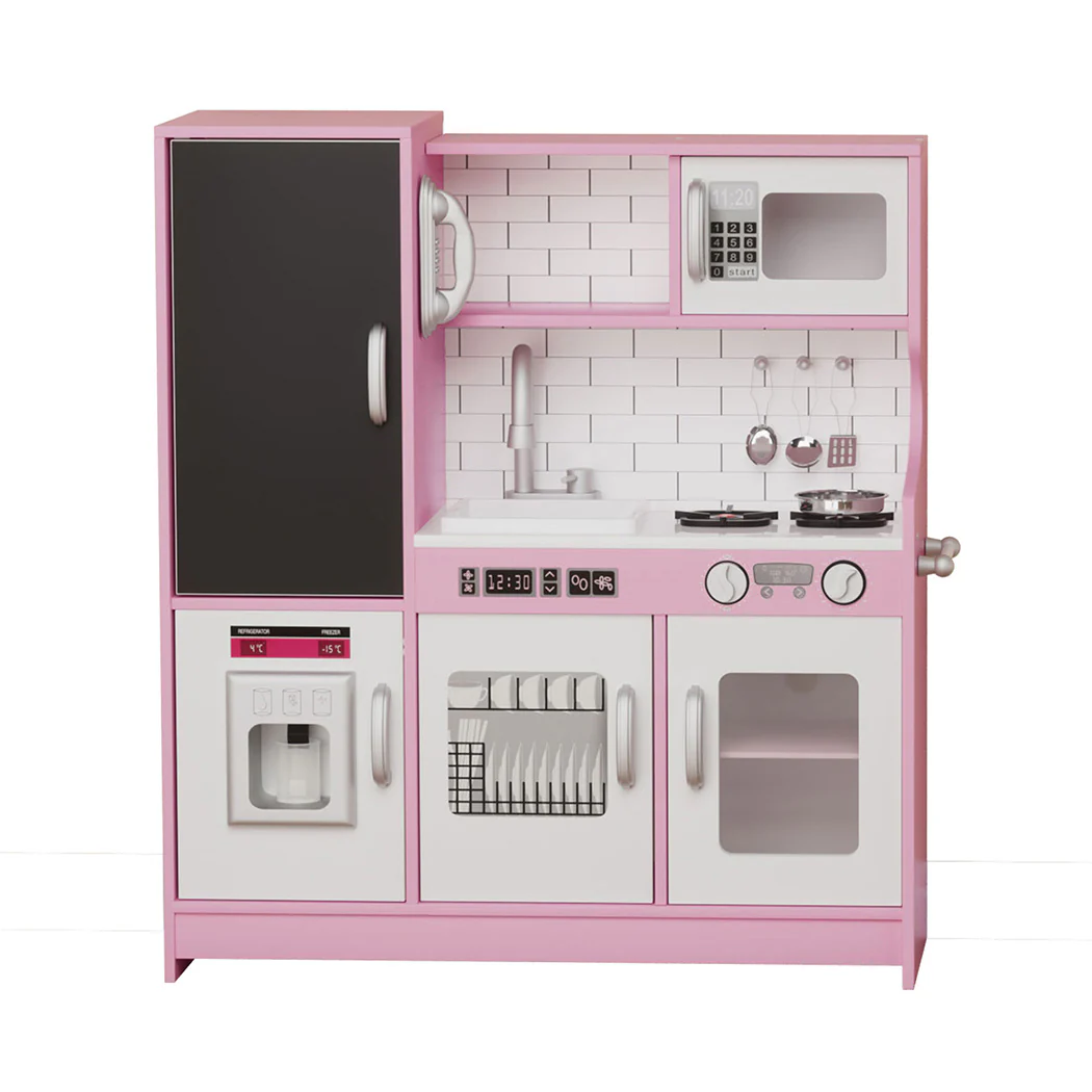 Bopeep Kids Kitchen Set Wooden Pretend Play Cooking Toy