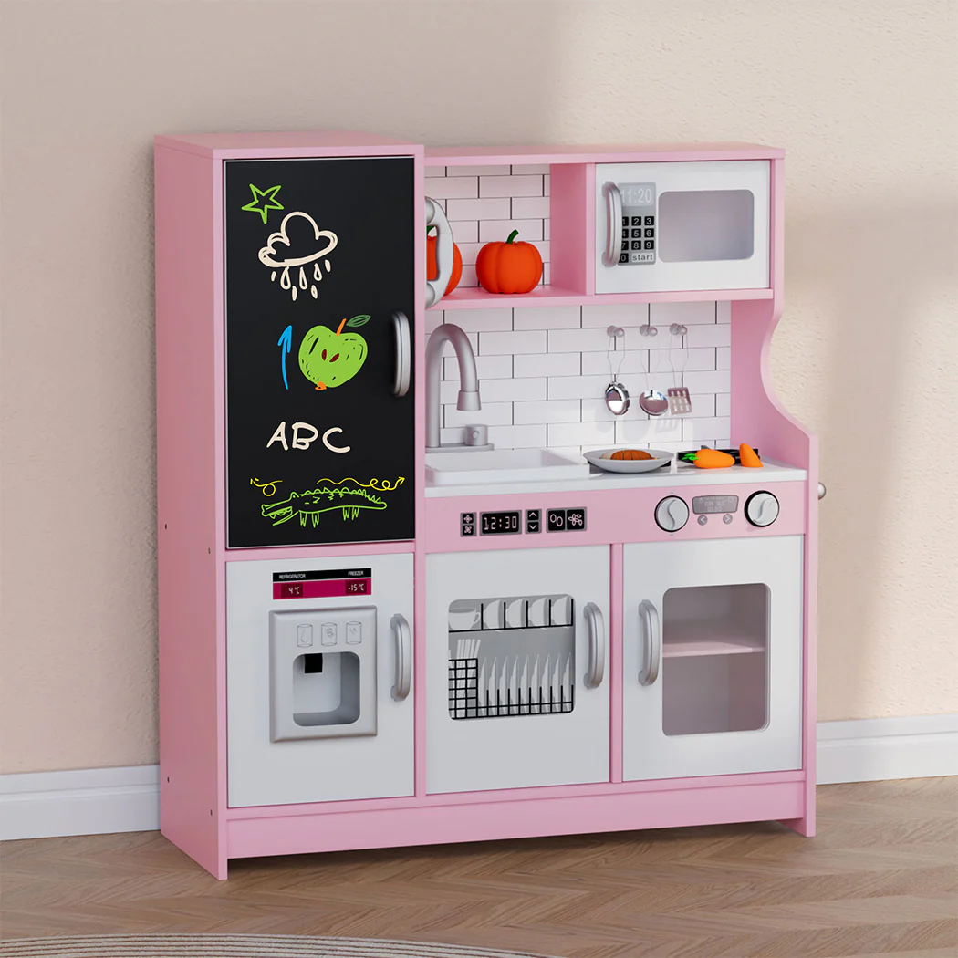 Bopeep Kids Kitchen Set Wooden Pretend Play Cooking Toy - Image 6