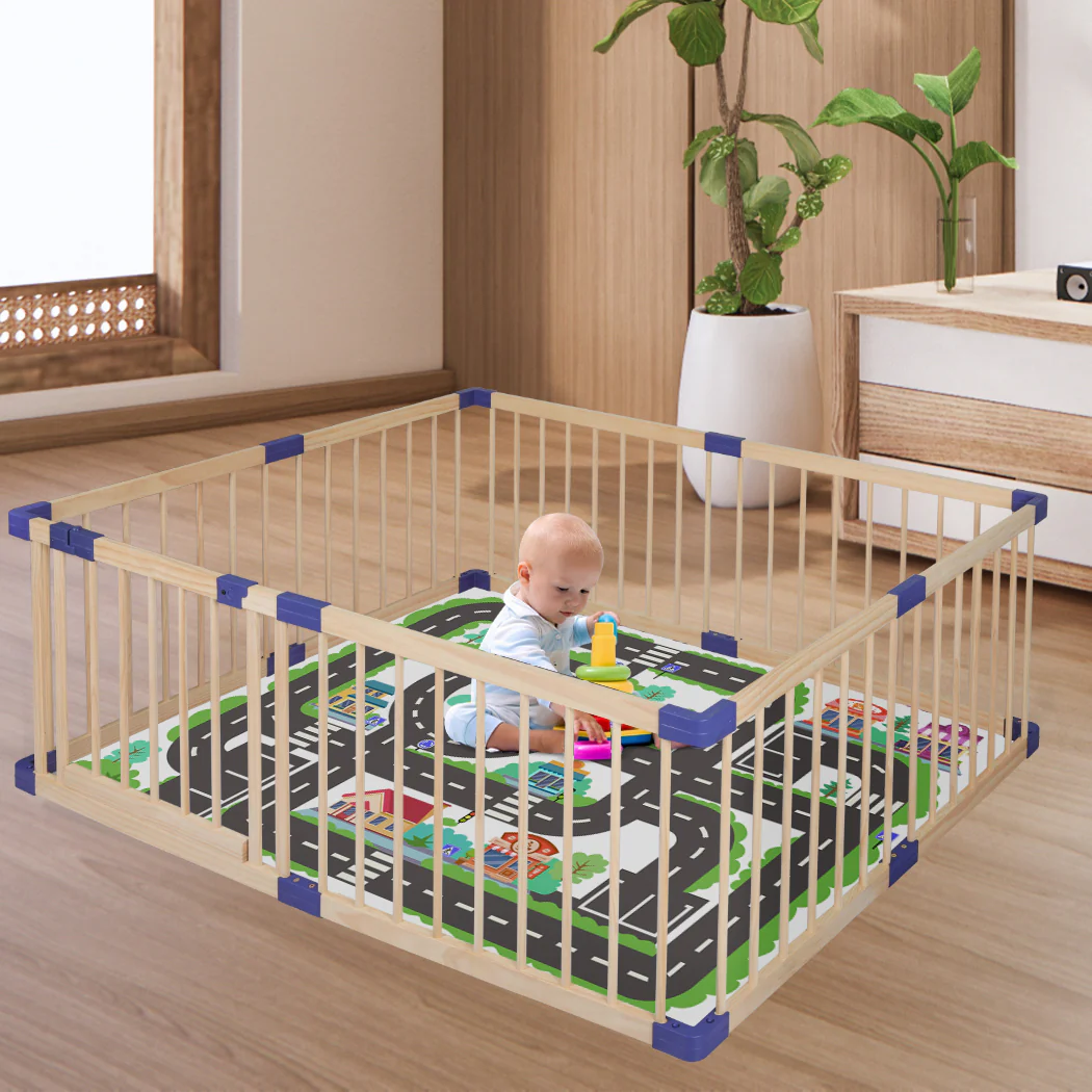 BoPeep Kids Playpen Wooden Baby Safety Medium - Image 7