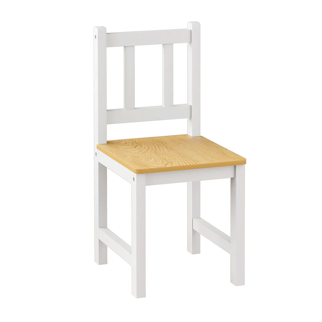 Bopeep Kids Table and Chairs Set Wooden 3PCS Study Play - Image 3