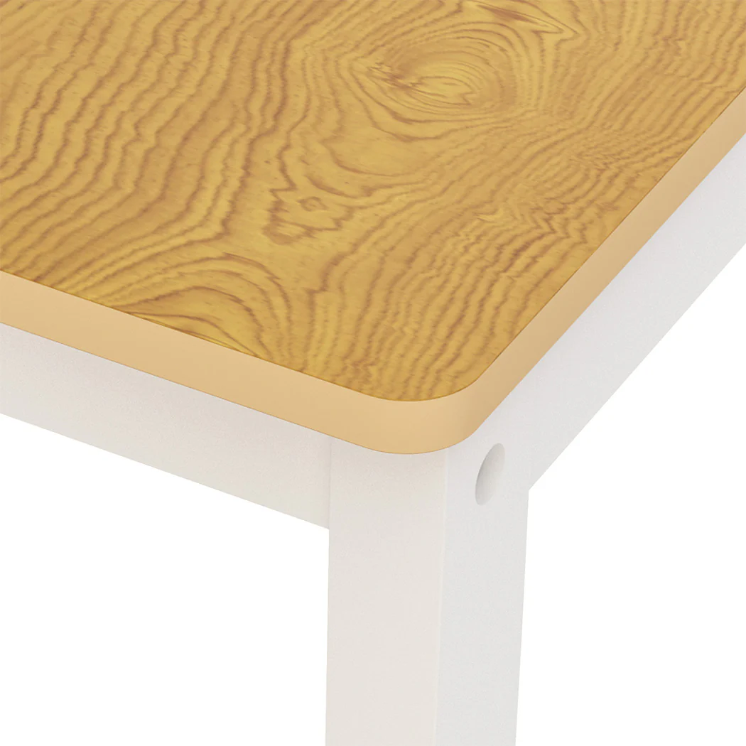 Bopeep Kids Table and Chairs Set Wooden 3PCS Study Play - Image 4