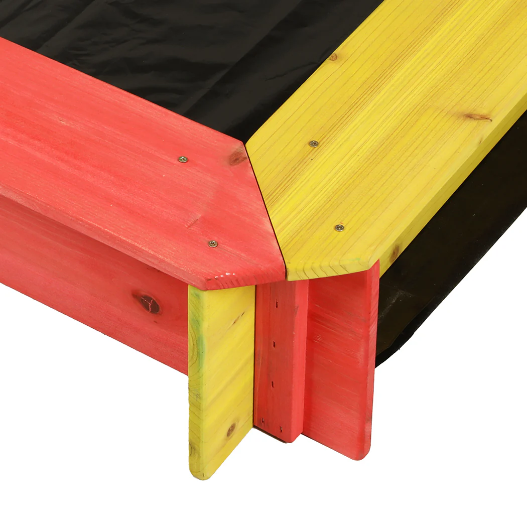 Bopeep Kids Wooden Sandbox 120X120CM - Image 3