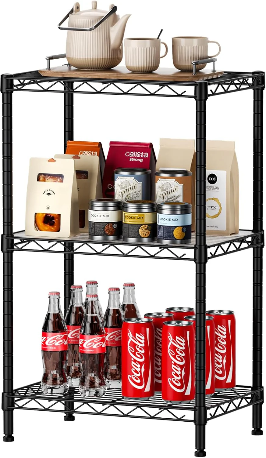 CARLA HOME 3-Tier Adjustable Metal Storage Shelves Wire Rack Organiser for Kitchen, Pantry, Bathroom or Laundry Room (45cm W x 40cm D x 103cm H) - Image 8
