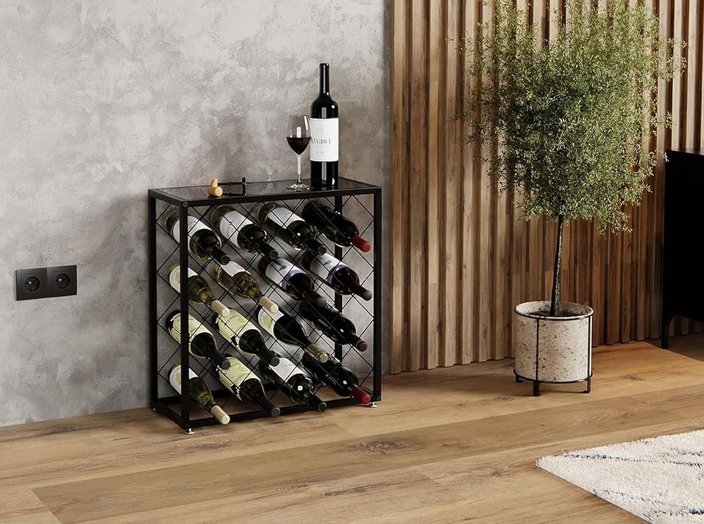 CARLA HOME Freestanding Metal Wine Rack for 25 Bottles - Image 4