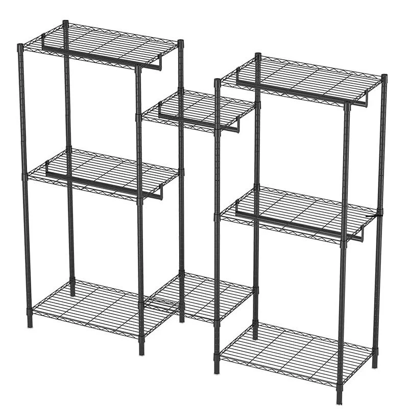 CARLA HOME Heavy Duty Clothing Garment Rack Organiser with Hanging Rods & Storage Shelves for Clothes, Shoes & Wardrobe - Image 9