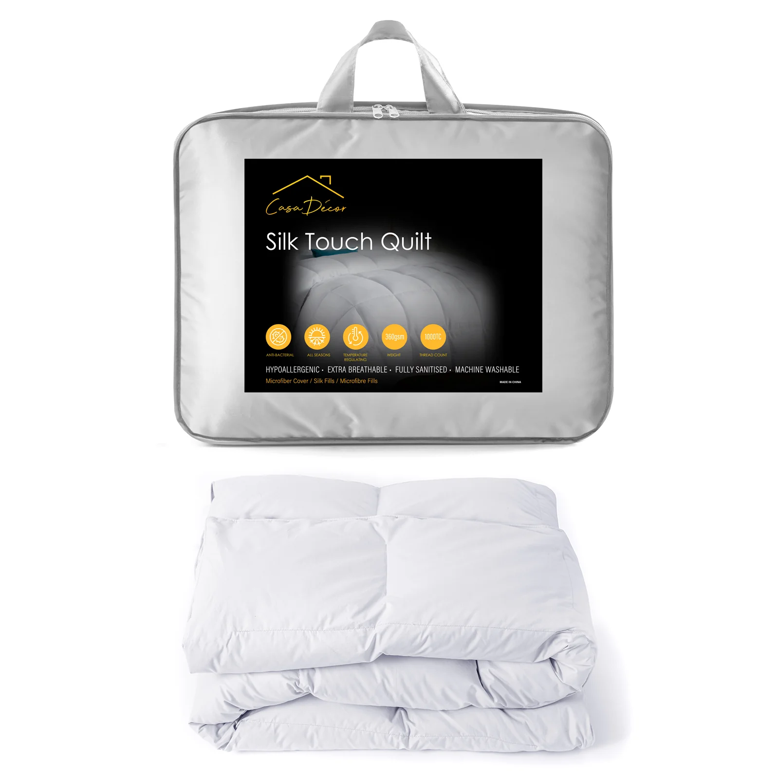 Casa Decor 360GSM Silk Touch Quilt - Queen - Image 3