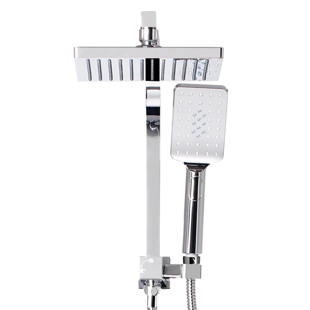 Cefito 8'' Rain Shower Head Set Handheld Square High Pressure Chrome - Image 3