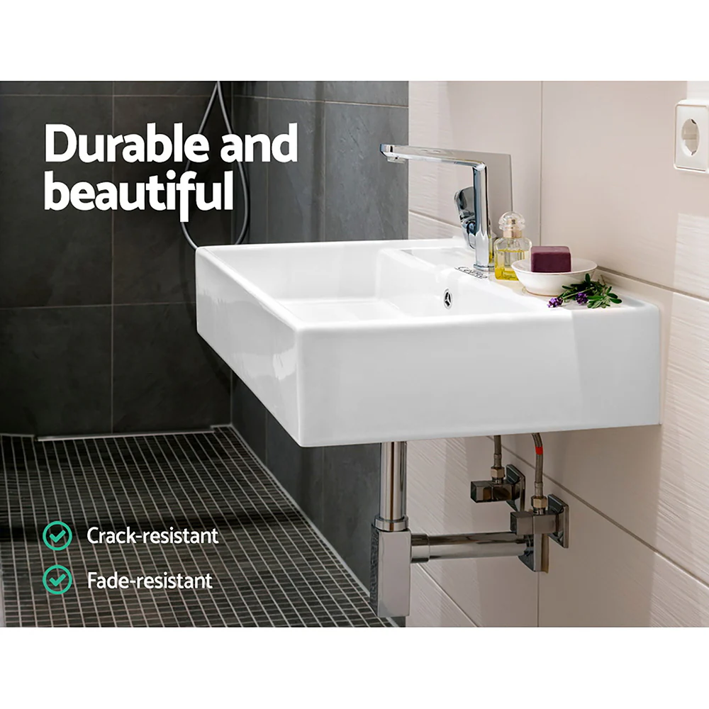 Cefito Bathroom Basin Ceramic Vanity Sink Hand Wash Bowl 41x41cm - Image 5