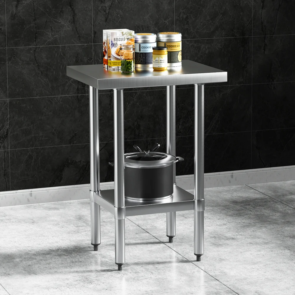 Cefito Stainless Steel Kitchen Benches Work Bench 610x457mm 430 - Image 7