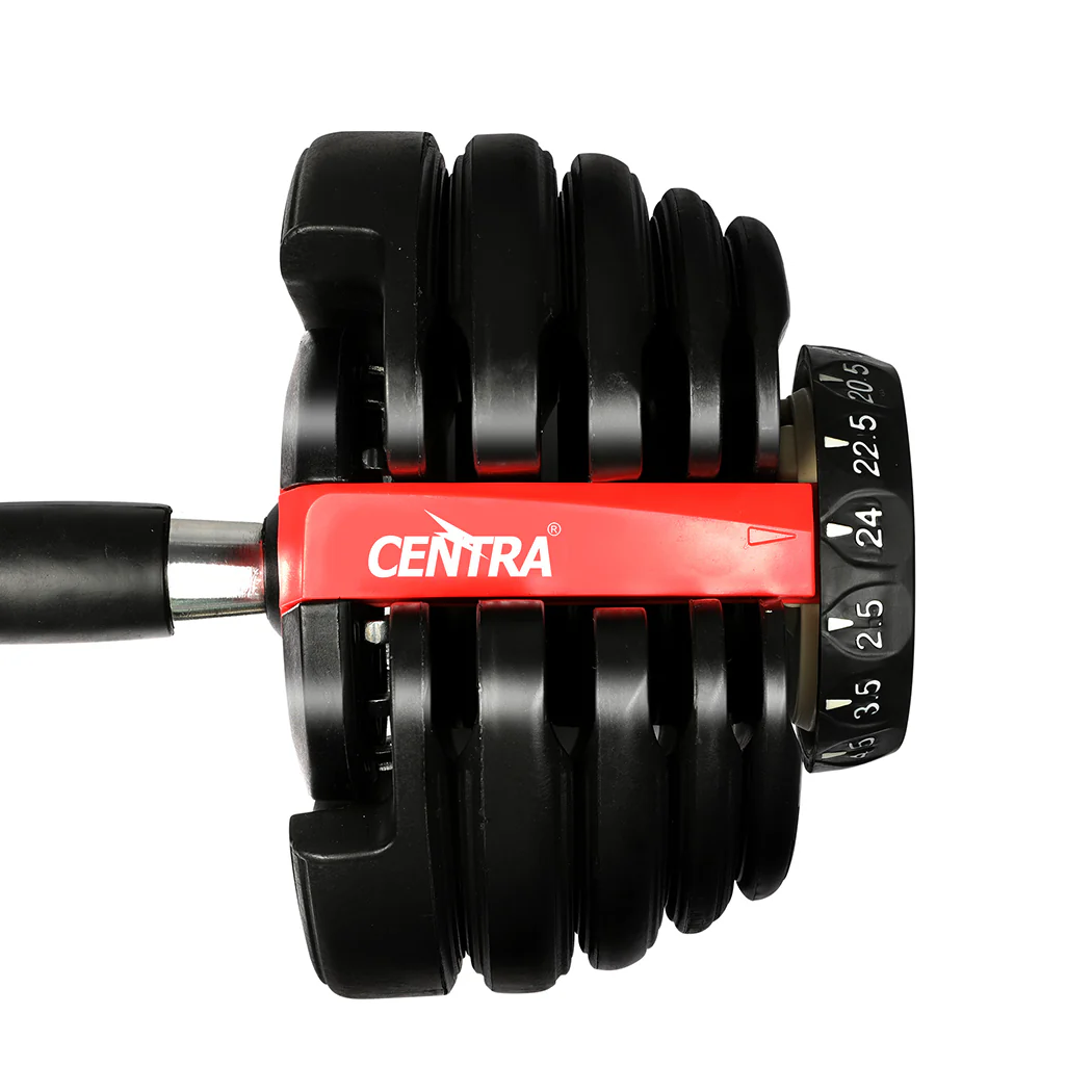 Centra 24kg Adjustable Dumbbell Set Home Gym - Image 3